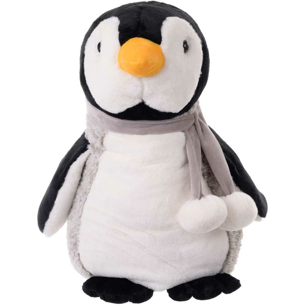 Bukowski pluche pinguin knuffeldier - grijs/wit - staand - 50 cm