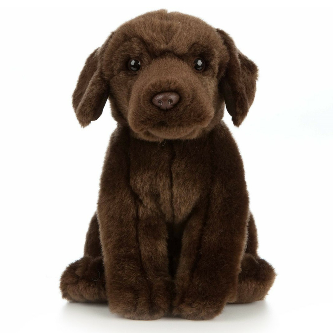 Living Nature Labrador knuffel - 25 cm - Pluche - bruin - speelgoed