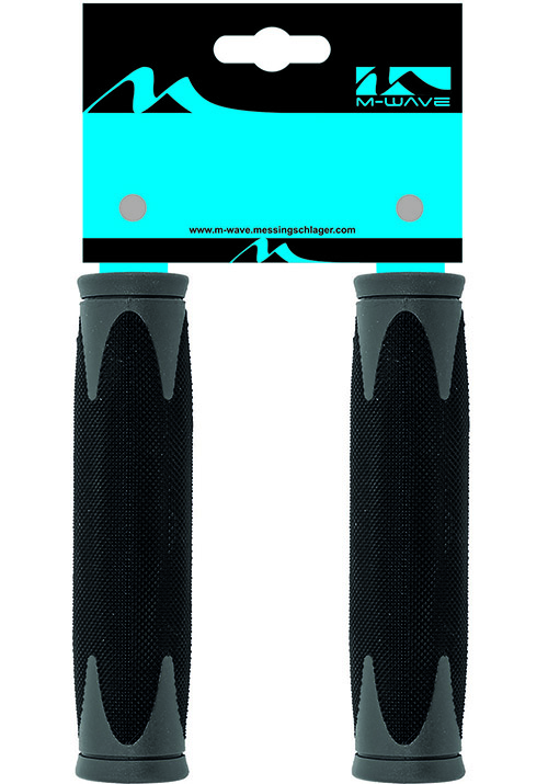 M-Wave Handvatset atb zwart/grjs 130mm 2-componenten