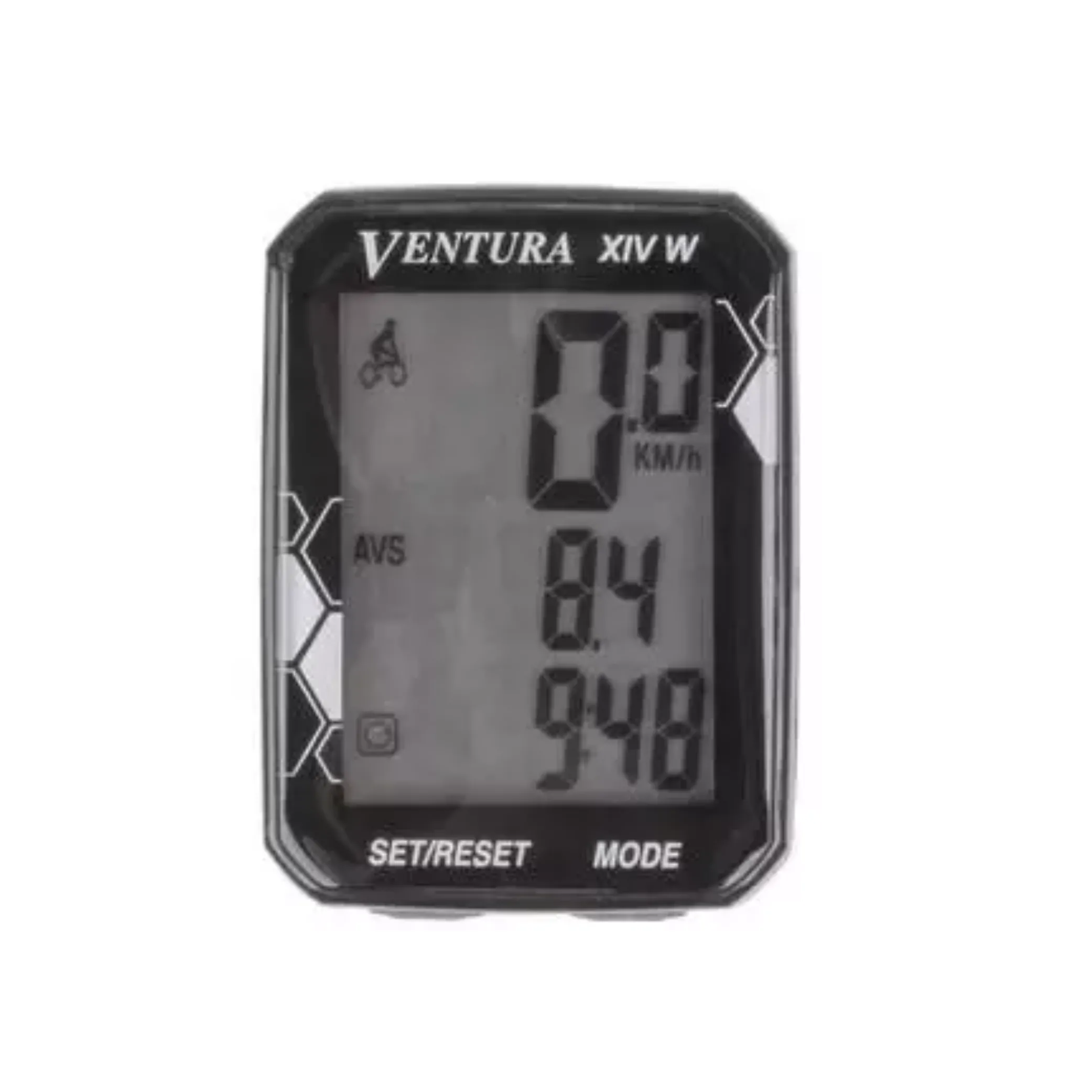 Dr Ventura fietscomputer xiv, aadloos. 14 functies