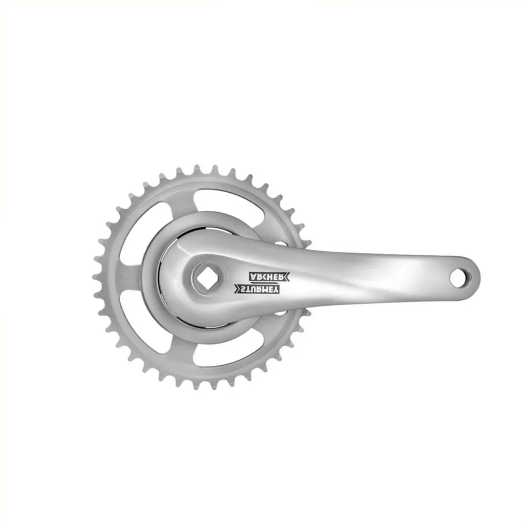 SturmeyArcher Sunrace - sunrace crankset 38t cranklengte 170mm. zilver aluminium spieloos. 92mm cover. -8mm diepte