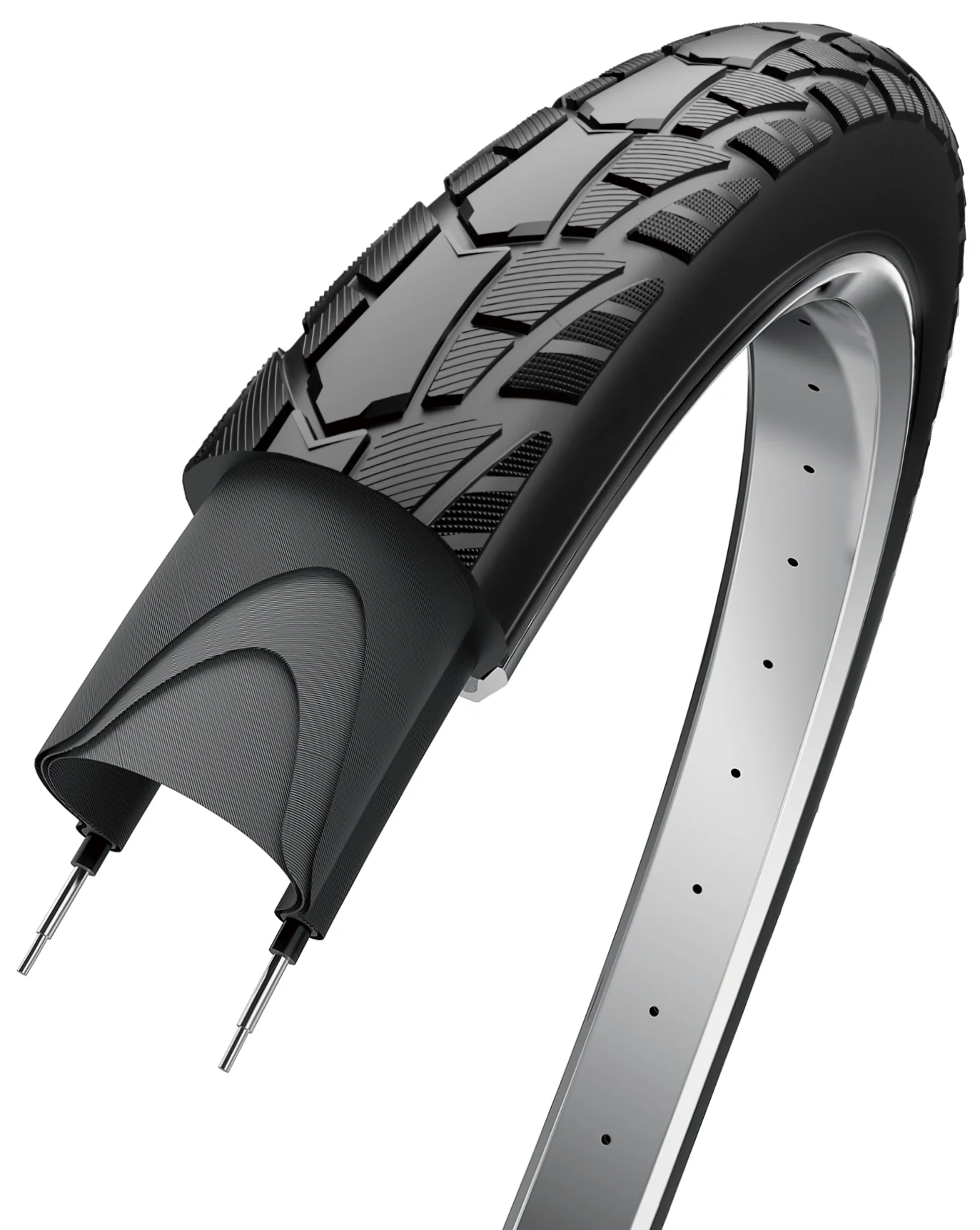 Edge Buitenband performance basic 28 x 1.60" / 42-622 -zwart met reflectie