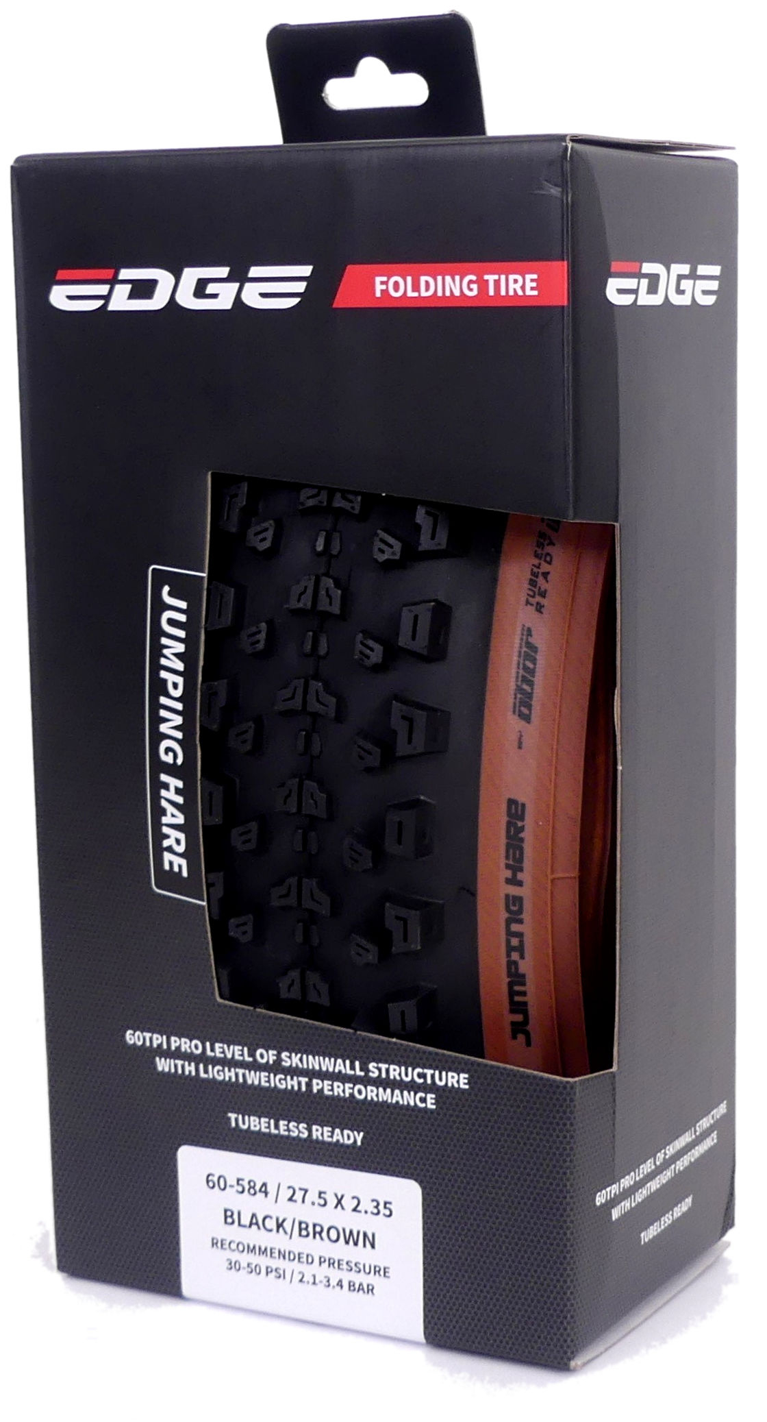 Edge vouwband jumping hare 27.5 x 2.35" / 60-584 zwart/bruin