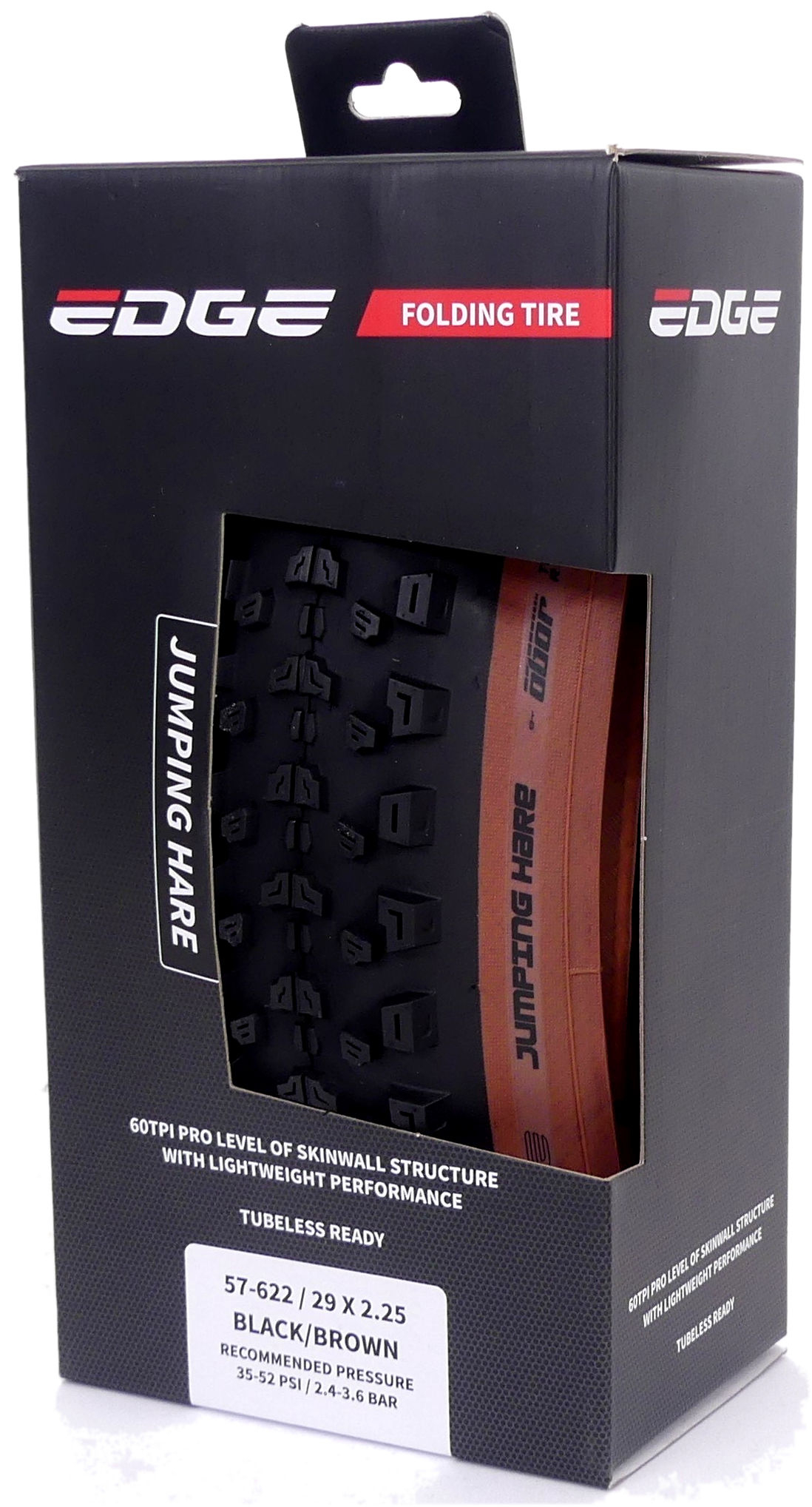 Edge vouwband jumping hare 29 x 2.25" / 57-622 zwart/bruin