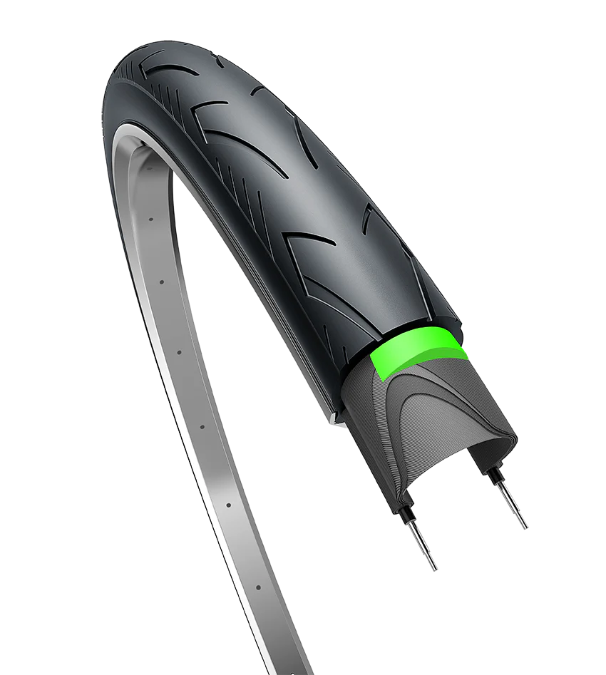 Edge Buitenband city ranger protect 28 x 1.40" / 37-622 - zwart met reflectie