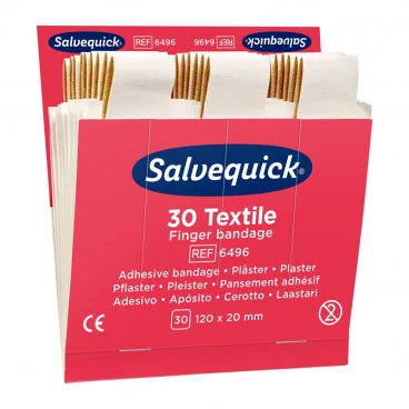 Navulling lange vingerpleister 120 x 20 mm Salvequick - Doos 180 stuks