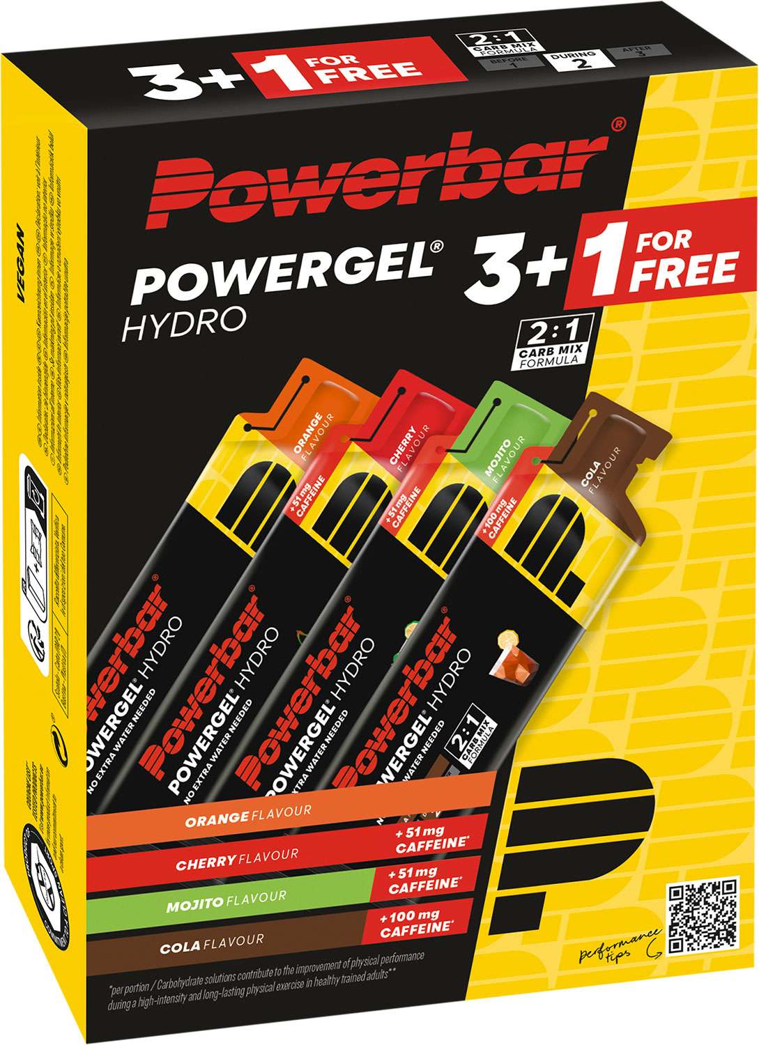 Powerbar powergel hydro multiflavour 3+1