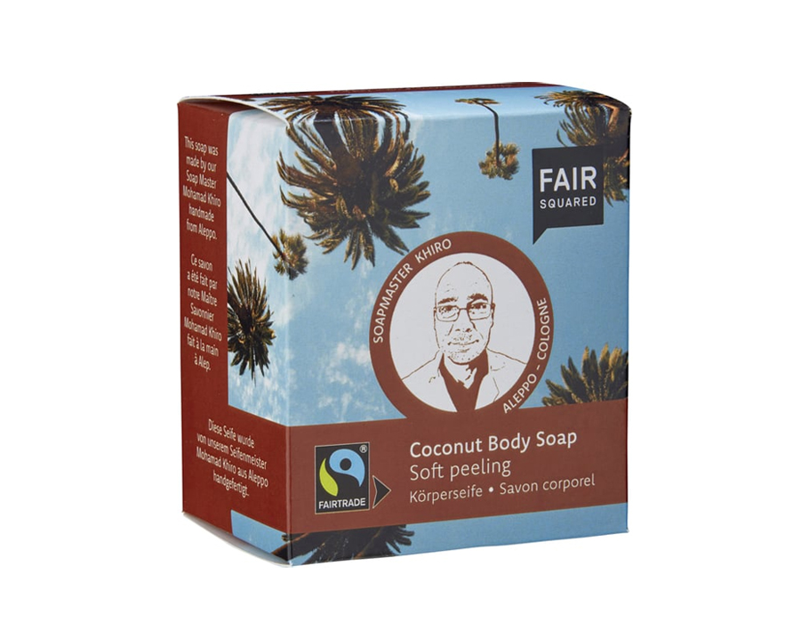 Fair Squared Zeepblok body soap coconut - soft peeling - 2 st.