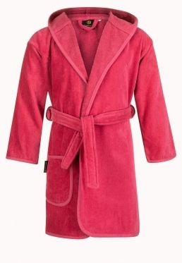 Badrock Baby badjas fuchsia roze met naam borduren