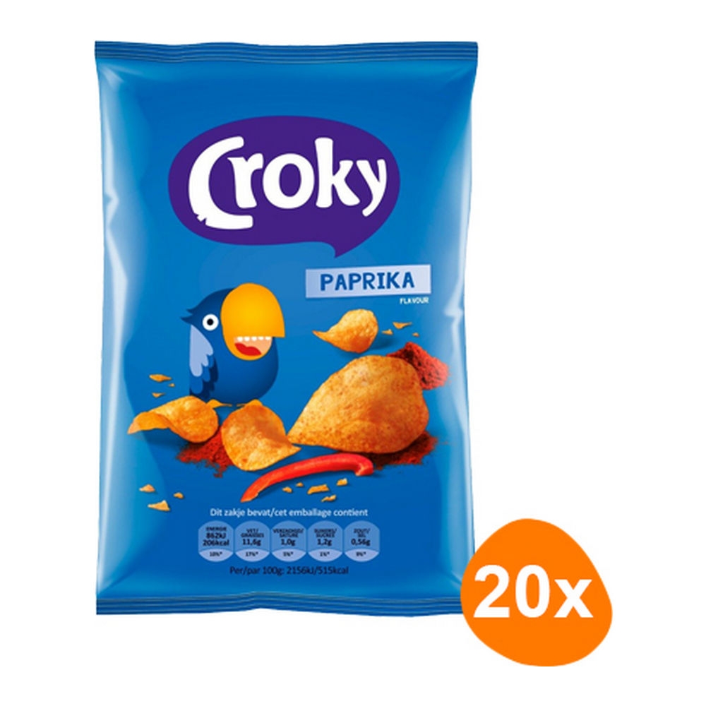 Croky - Paprika Chips - 20 Minizakjes