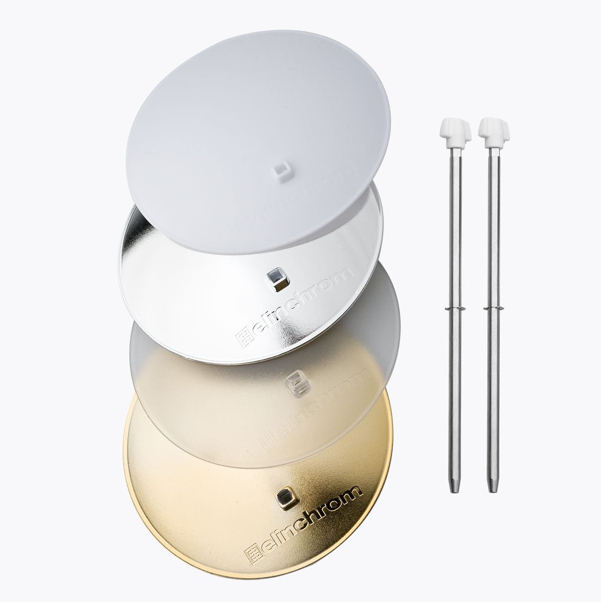 Elinchrom Deflectorset (zilver, goud, translucent en frost)