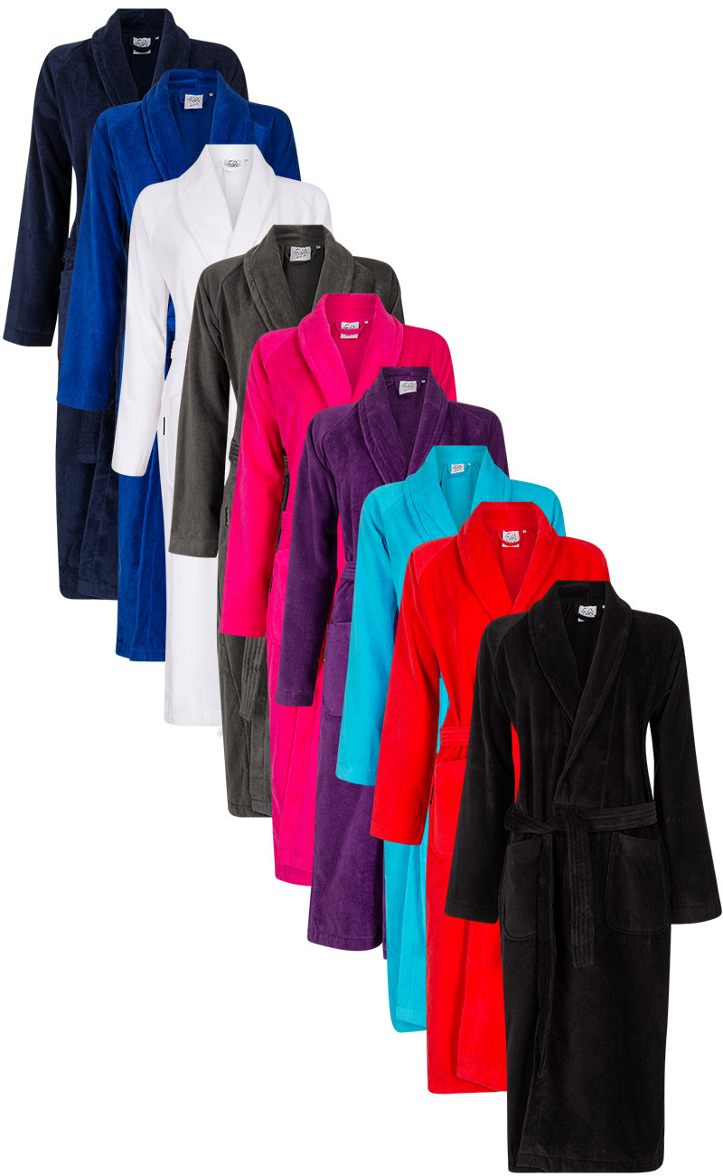 Badjas met naam / geborduurde badjas-wit-s/m