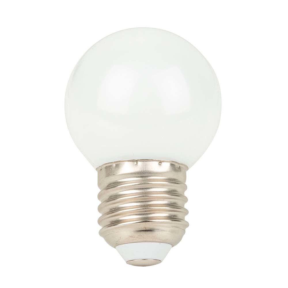 Showgear G45 E27 kunststof led-lamp voor prikkabel 1W warm wit