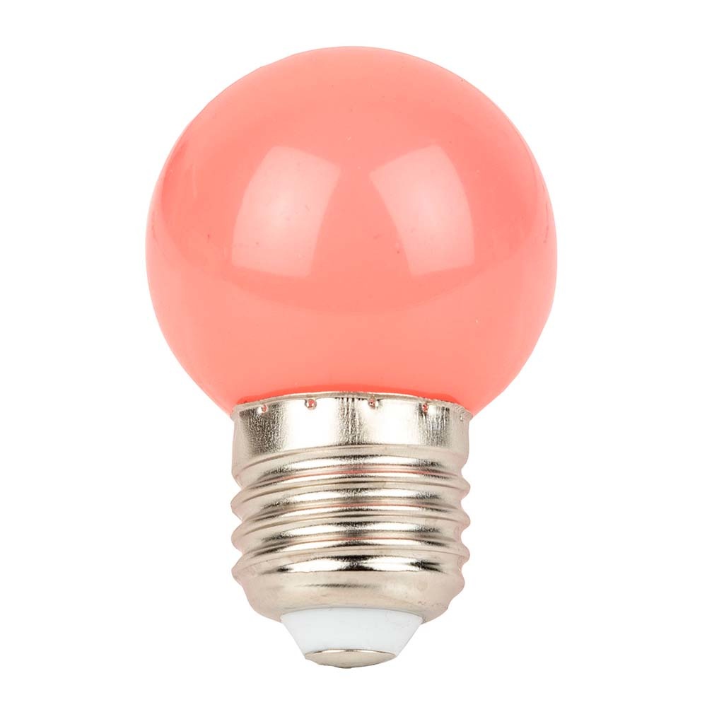 Showgear G45 E27 kunststof led-lamp voor prikkabel 1W roze