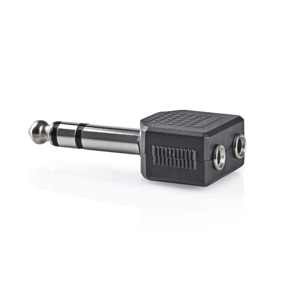 Nedis Stereo-adapter 6,35 mm male naar 2x 3,5 mm female