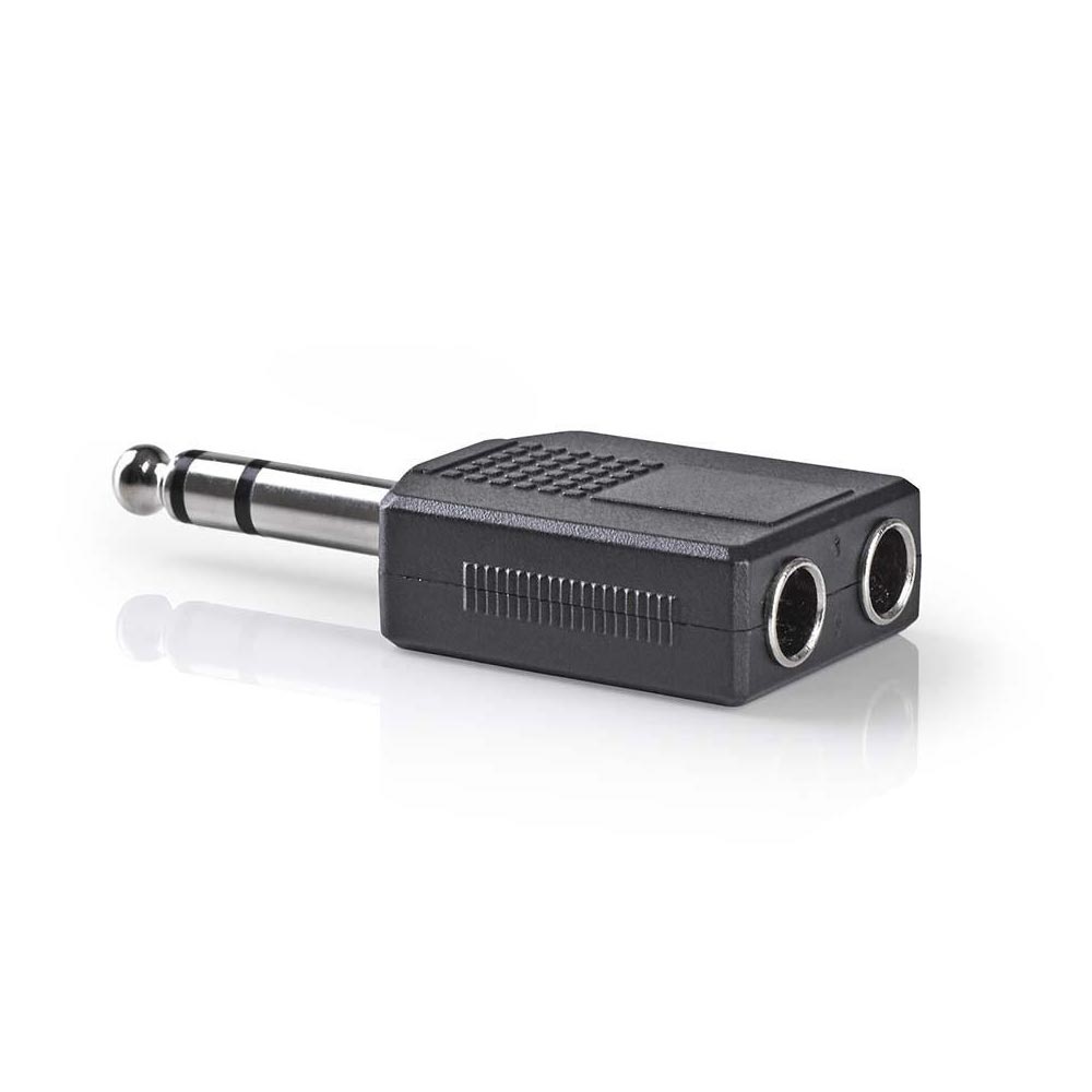 Nedis Stereo-adapter 6,35 mm male naar 2x female
